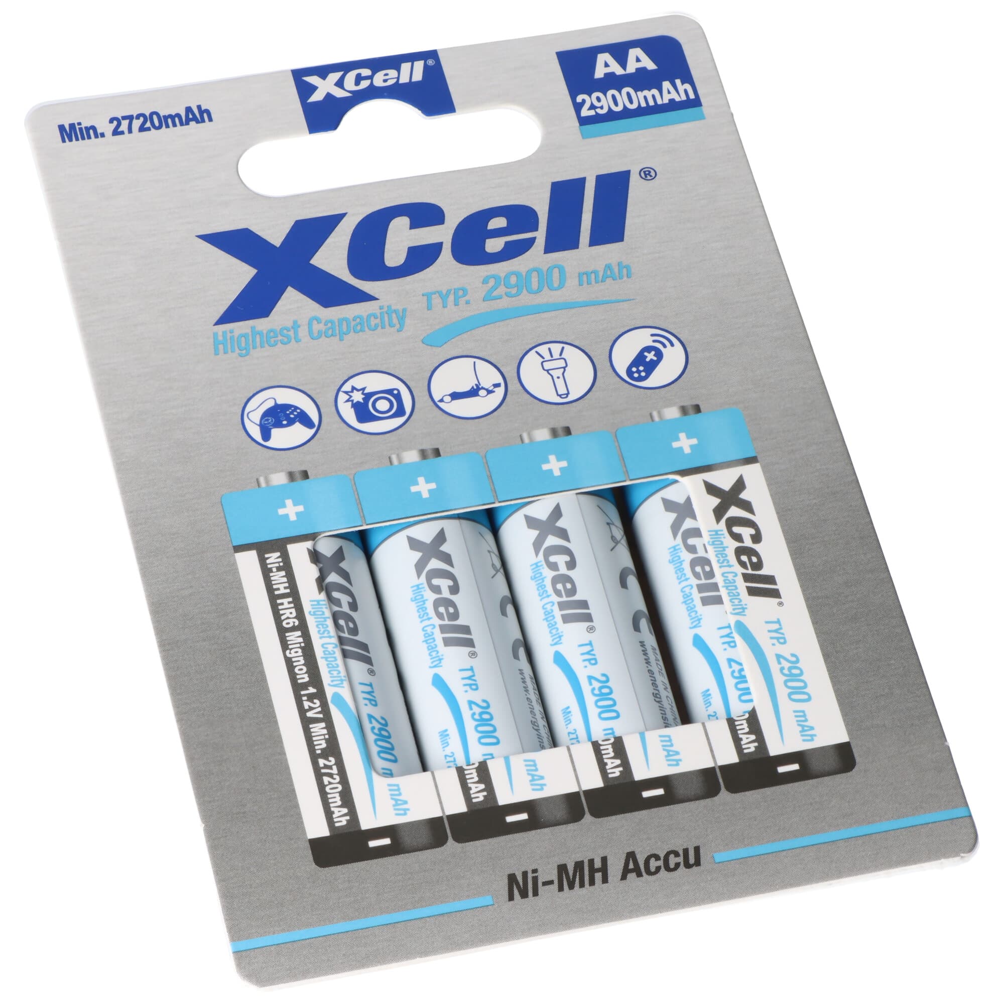 Pile NiMH XCell Mignon AA LR6 HR6 1,2 V 2900 mAh