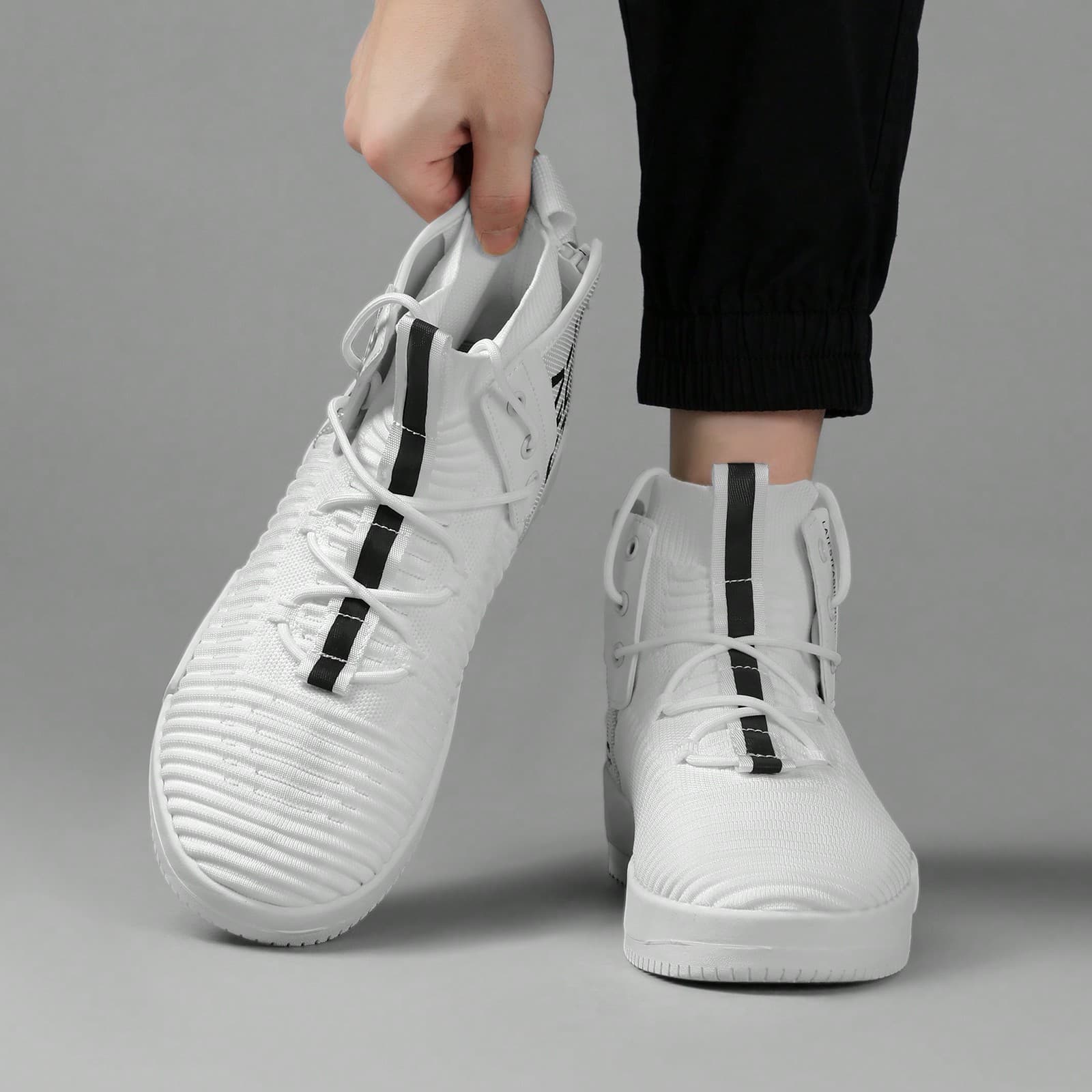 Hommes Chaussures Mode Hautes Chaussures de loisirs Outdoor Route Trail Chaussures légères Confortables Antidérapantes Chaussures de fitness